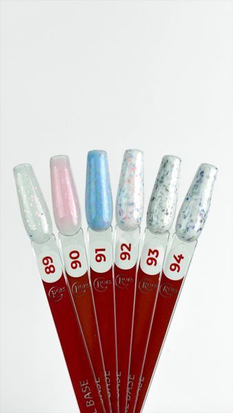 Cover Base - Без ТРО ROKS 50ml. №90 - Напівпрозора рожева із різнокольоровою голографічною поталлю CBR50090 фото