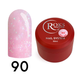Cover Base - Без ТРО ROKS 50ml. №90 - Напівпрозора рожева із різнокольоровою голографічною поталлю CBR50090 фото 1