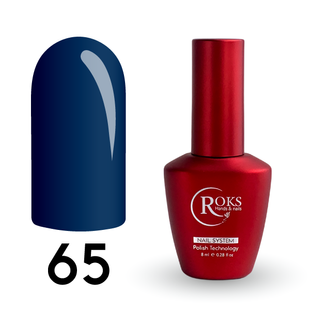 Cover Base - Без ТРО ROKS 8ml. №65 - Темно-синя CBR8065 фото