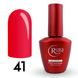 Cover Base - Без ТРО ROKS 12ml. №41 - Неонова світло-червона CBR12041 фото
