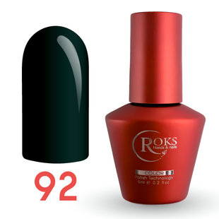 Гель лак - Без ТРО Roks 6 ml. №92 - Темно-зелений COLR92 фото