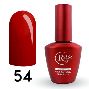 Cover Base - Без ТРО ROKS 12ml. №54 - Класична червона із золотим шимером CBR12054 фото