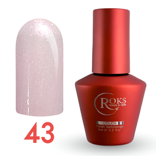 Гель лак - Без ТРО Roks 6 ml. №43 - Світло-рожевий з перламутровим ефектом COLR43 фото