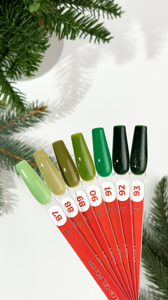 Гель лак - Без ТРО Roks 6 ml. №93 - Темно-зелений із зеленими мікроблискітками COLR93 фото