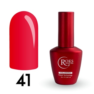 Cover Base - Без ТРО ROKS 8ml. №41 - Неонова світло-червона CBR8041 фото