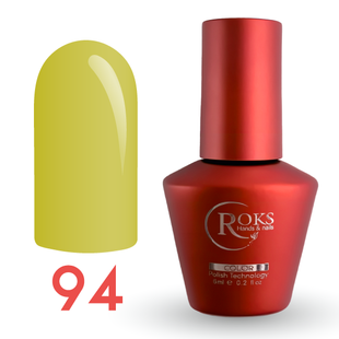 Гель лак - Без ТРО Roks 6 ml. №94 - Світлий жовтий COLR94 фото
