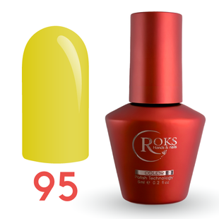 Гель лак - Без ТРО Roks 6 ml. №95 - Яскравий жовтий COLR95 фото
