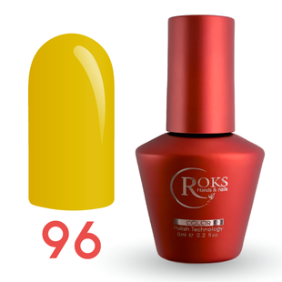 Гель лак - Без ТРО Roks 6 ml. №96 - Насичений жовтий COLR96 фото