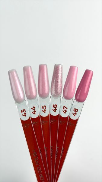 Гель лак - Без ТРО Roks 6 ml. №46 - Блискучий рожевий COLR46 фото
