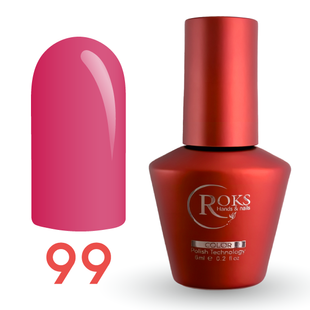 Гель лак - Без ТРО Roks 6 ml. №99 - Світло-кораловий х рожевим підтоном COLR99 фото