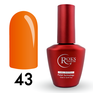 Cover Base - Без ТРО ROKS 12ml. №43 - Неонова оранжевий-апельсин CBR12043 фото