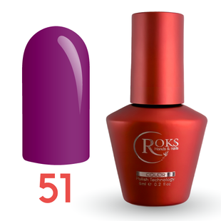 Гель лак - Без ТРО Roks 6 ml. №51 - Яскраво-фіолетовий COLR51 фото