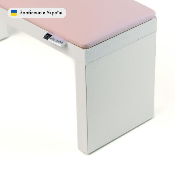 Підставка манікюрна ECO STAND WOOD 320х160(Н)х110мм (білий/рожевий) woodwhitpink фото