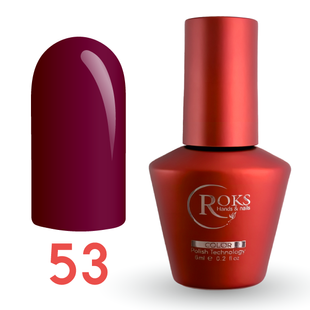 Гель лак - Без ТРО Roks 6 ml. №53 - Баклажановий COLR53 фото