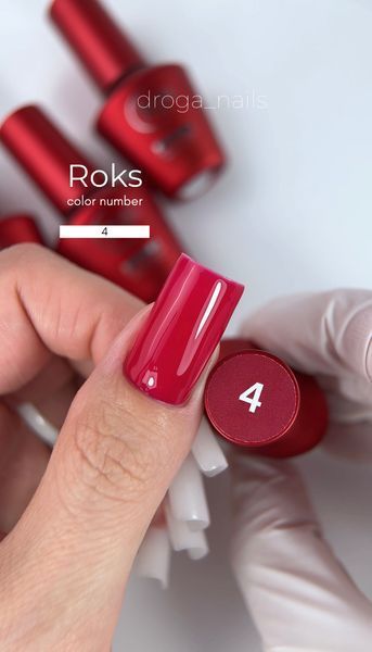 Гель лак - Без ТРО Roks 6 ml. №4 - Темний-малиновий COLR4 фото