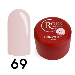 Cover Base - Без ТРО ROKS 50ml. №69 - Світла ніжно-рожева із сріблястим шимером CBR50069 фото