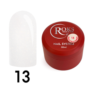 Cover Base - Без ТРО ROKS 30ml. №13 - Молочно-біла із золотим шимером CBR30013 фото