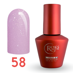 Гель лак - Без ТРО Roks 6 ml. №58 - Лавандовий з шимером COLR58 фото