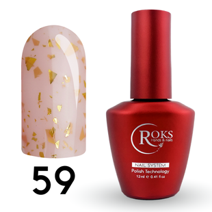 Cover Base - Без ТРО ROKS 12ml. №59 - Бежева із золотою поталлю CBR12059 фото