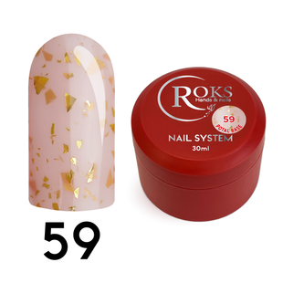 Cover Base - Без ТРО ROKS 30ml. №59 - Бежева із золотою поталлю CBR30059 фото