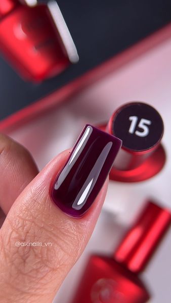 Гель лак - Без ТРО Roks 6 ml. №15 - Темно сливовий COLR15 фото