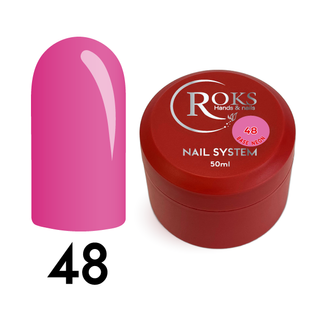 Cover Base - Без ТРО ROKS 50ml. №48 - Неонова яскрава Barbie рожева CBR50048 фото