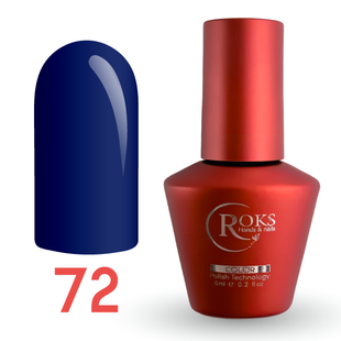 Гель лак - Без ТРО Roks 6 ml. №72 - Яскравий синій електрик COLR72 фото