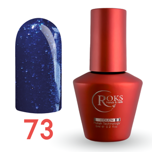 Гель лак - Без ТРО Roks 6 ml. №73 - Синій із синім мікробиском COLR73 фото
