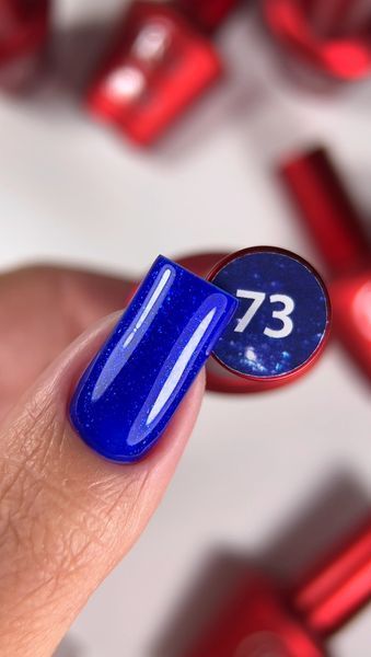 Гель лак - Без ТРО Roks 6 ml. №73 - Синій із синім мікробиском COLR73 фото