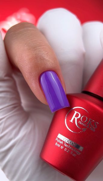 Гель лак - Без ТРО Roks 6 ml. №110 - Неоновий бузковий COLR110 фото