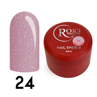 Cover Base - Без ТРО ROKS 50ml. №24 - Фіолетово-рожева з голографічним шимером CBR50024 фото