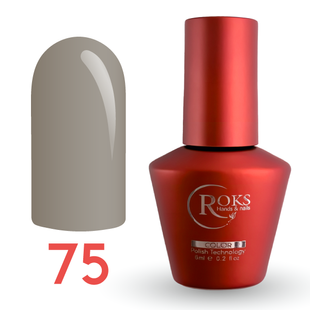 Гель лак - Без ТРО Roks 6 ml. №75 - Димчастий сірий COLR75 фото
