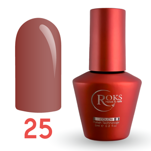 Гель лак - Без ТРО Roks 6 ml. №25 - Темно бежевий COLR25 фото