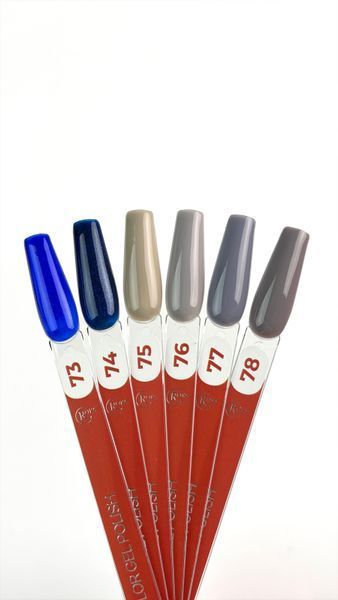 Гель лак - Без ТРО Roks 6 ml. №75 - Димчастий сірий COLR75 фото