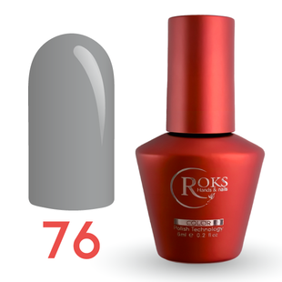 Гель лак - Без ТРО Roks 6 ml. №76 - Світло-сірий COLR76 фото