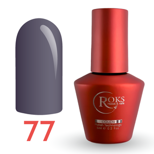 Гель лак - Без ТРО Roks 6 ml. №77 - Сірий хмарний COLR77 фото