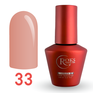 Гель лак - Без ТРО Roks 6 ml. №33 - Рожевий нюд COLR33 фото