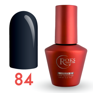 Гель лак - Без ТРО Roks 6 ml. №84 - Графітовий COLR84 фото