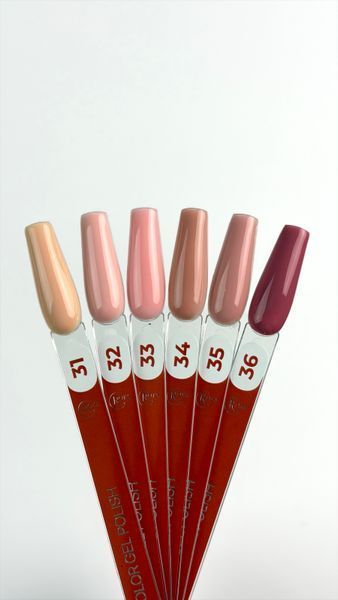 Гель лак - Без ТРО Roks 6 ml. №35 - Пастельний бежевий з приглушеним рожевим підтоном COLR35 фото