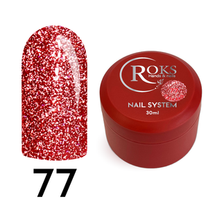 Cover Base - Без ТРО ROKS 30ml. №77 - Червона світловідбиваюча CBR30077 фото